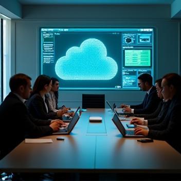 Meeting aziendale con gestione rete cloud
