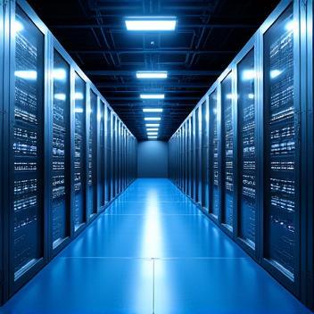 Data center moderno con piattaforme cloud integrate